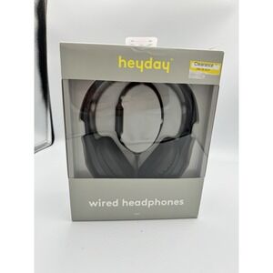 heyday™ Wired On-Ear Headphones - Black - New Damaged Corner on Side of Box